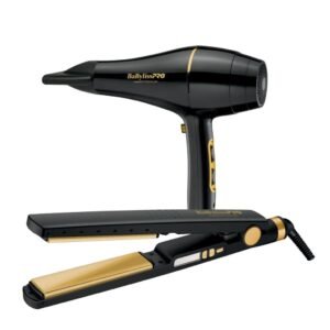 KIT SECADOR + PLANCHITA BABYLISS PACK NANO GOLD